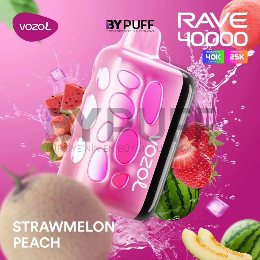 Vozol Rave 40000 Strawmelon Peach