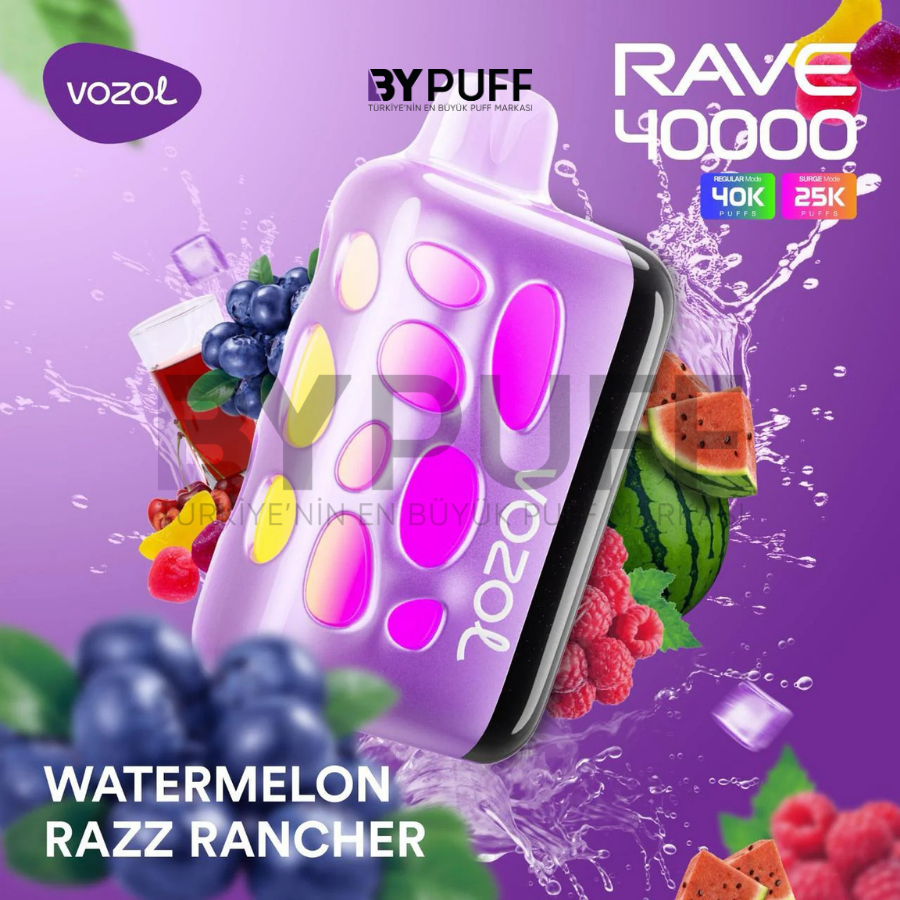 Vozol Rave 40000 Watermelon Razz Rancher