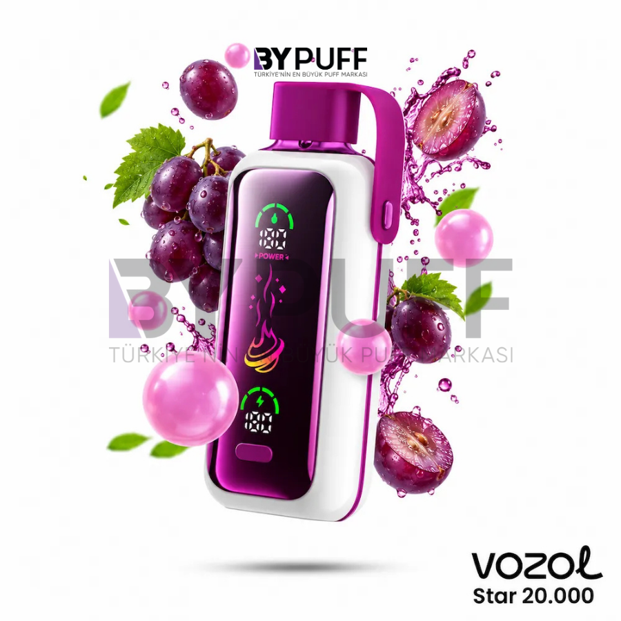 Vozol Star 20000 Grape Bubble Gum